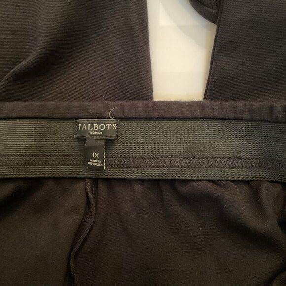 Talbots Pants Women's 1X Black Ankle Ponte Pull On Side Zip - Picture 10 of 15